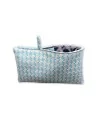 Bag in Bag, Necessaire - Pied de poule aqua-perlmutt aus Stoff