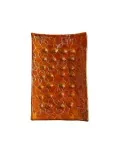 Seifenschale Ton rechteckig orange ohne Loch oben