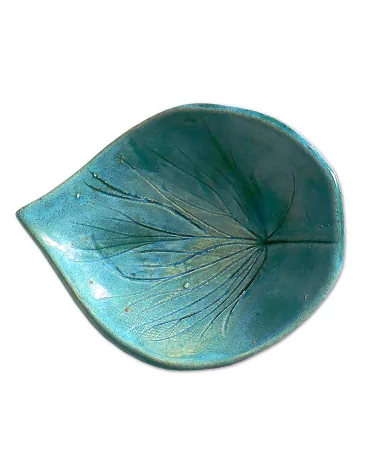 Schmuckschale Ton Oval - Azur Bronze oben