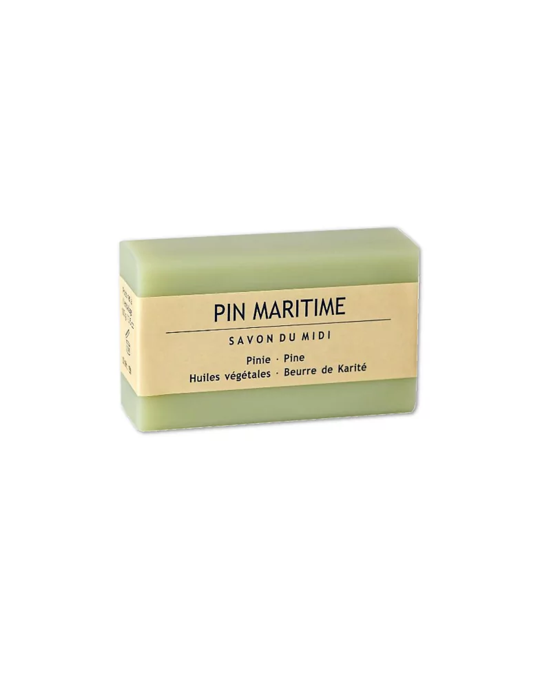 Bio-Seife Hand- & Duschseife mit Karité-Butter vegan - Pin Maritime - mit Verpackung