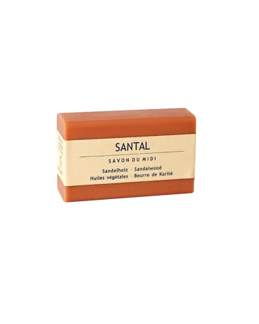 Bio-Seife mit Karité-Butter vegan - Sandelholz - mit Verpackung