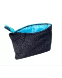 Bag in Bag, Necessaire Kreise türkis schwarz 23x13cm Rückseite