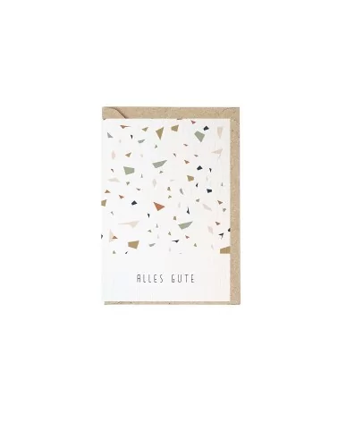 Glückwunsch- & Grusskarte - Terrazzo "Alles Gute"
