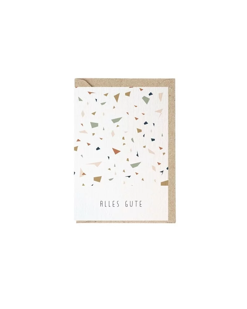 Glückwunsch- & Grusskarte - Terrazzo "Alles Gute"