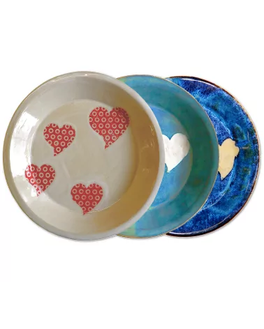 Ton-Teller varianten - mehrere Teller abgebildet