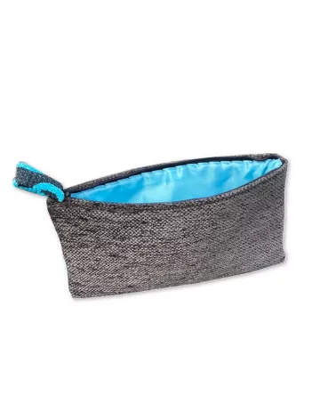 Bag in Bag, Necessaire - Kreise türkis schwarz 29cm x 16cm Rückseite