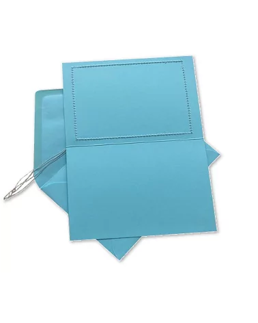 Glückwunsch- & Gruss Karte genäht - Tanz Meitli tanz! Rückseite