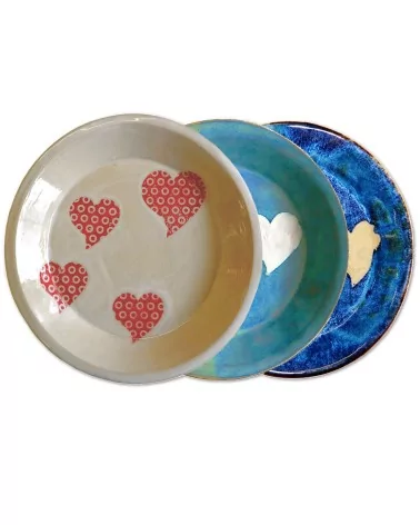 Ton-Teller varianten - mehrere Teller abgebildet