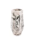Vase aus Gips - kleine Blumenvase & Dekovase 'Zickzack' marmoriert - ohne Deko