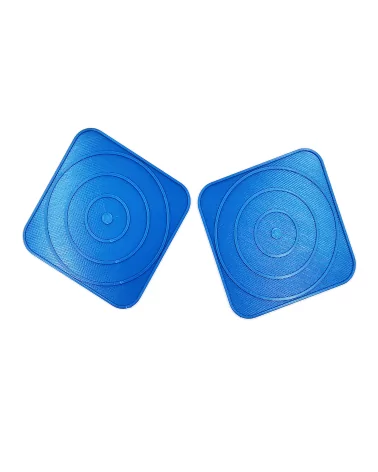 Abtropfunterlage & Untersetzer aus Kunststoff blau - Design Tropfen - leer illustriert