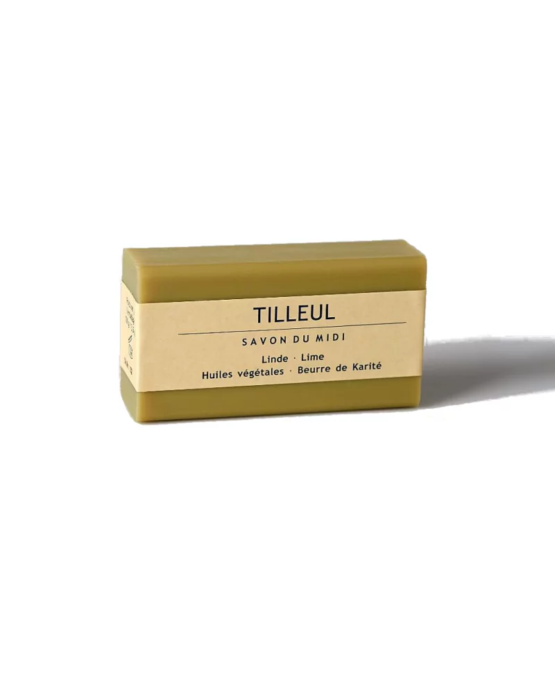 Bio-Seife mit Karité-Butter vegan - Lindeblüte - mit Verpackung