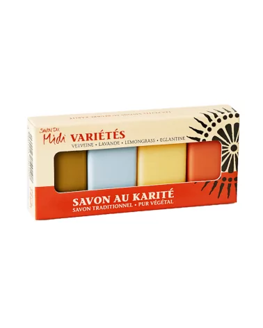 Set Gästeseife - Miniseife Variétés Hand- & Duschseife mit Bio-Karité-Butter, vegan - verpackt
