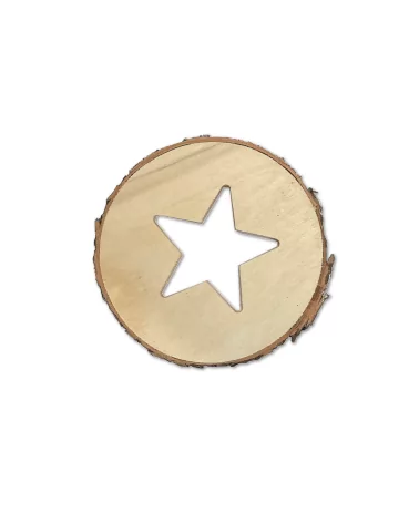 Geschenkset Weihnachten Naturseife & Holzunterlage - Stern - Bild von Holz