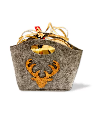 Geschenkset Weihnachten 3x Naturseife & Holzunterleger - Hirsch klein - Illustration Set