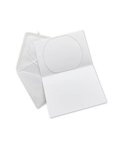 Glückwunsch- & Gruss Karte genäht - Frauen Session - Rückseite