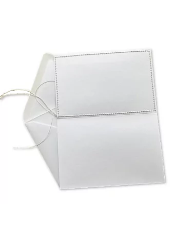 Glückwunsch- & Gruss Karte genäht - Echinacea weiss