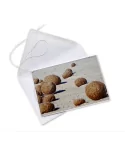 Glückwunsch- & Gruss Karte genäht - Strandkugeln