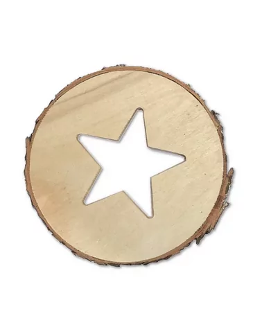 Holzunterlage für Seifen, Raclettepfänneli - Stern