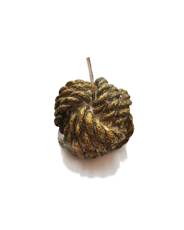  gold-schwarze Nachhaltig-Kerze & Dekor-Kerze