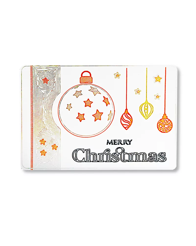 Weihnachtskarte, Spruchkarte & Grusskarte Weihnachtskugel - Karte für Weihnachten "Merry Christmas" 