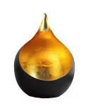 Teelicht & Goldlicht - Teelichschale Bola bronze-gold 15 cm auf weissem Hintergrund ohne Kerze