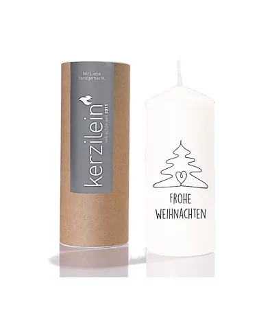 Stumpenkerze "Baum mit Herz