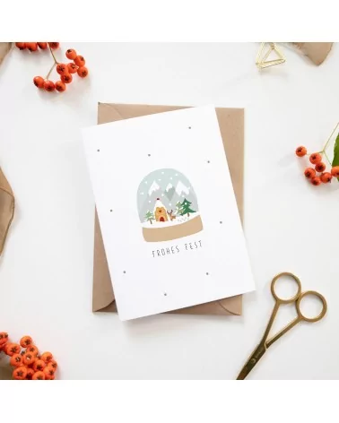 Weihnachtskarte Kristallkugel Stimmungsbild