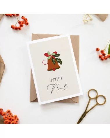 Weihnachtskarte & Grusskarte - Glocke "Joyeux Noël" Stimmungsbild