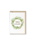 Weihnachtskarte & Grusskarte - Kranz "Fröhliche Weihnachten" mit Couvert