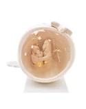 Kleine Kugel-Krippe aus Ton - Weihnachtskrippe Maria, Josef & Kind Szene 2 für Weihnachten