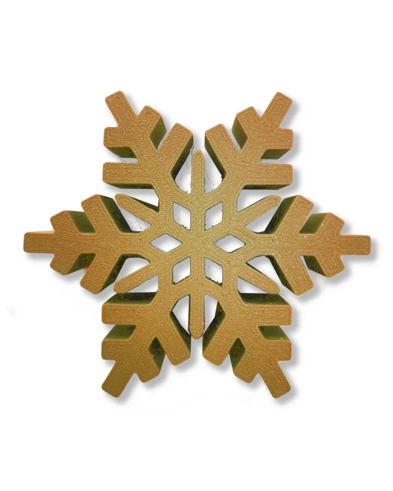 3D-Schneeflocke weiss 2 cm dick als Dekor, Hinsteller & Untersetzer braun