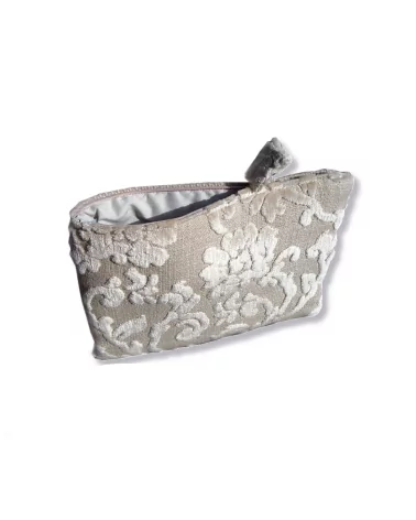 Tablet Bag mini Samtblumen auf Sand Vorderseite