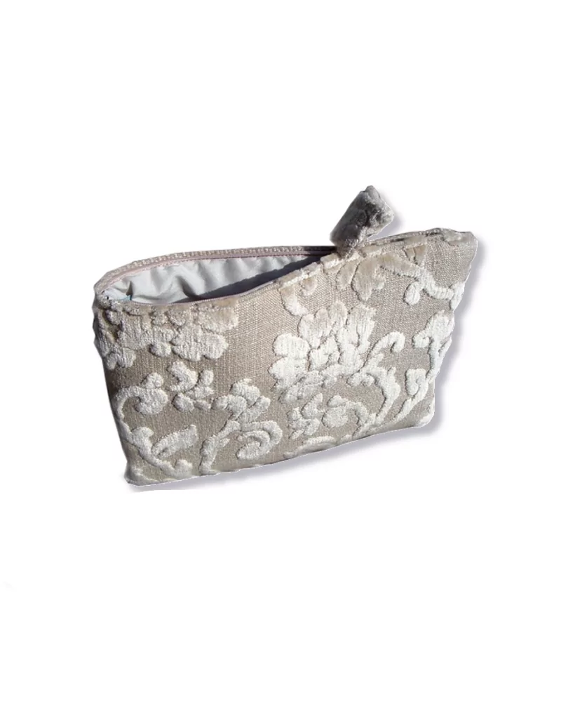 Tablet Bag mini Samtblumen auf Sand Vorderseite