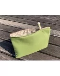Tablet Bag Grösse 2 Bienenwabe hell Rückseite grün