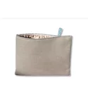 Tablet Bag Grösse 3 getupft ecru auf hellblau Rückseite