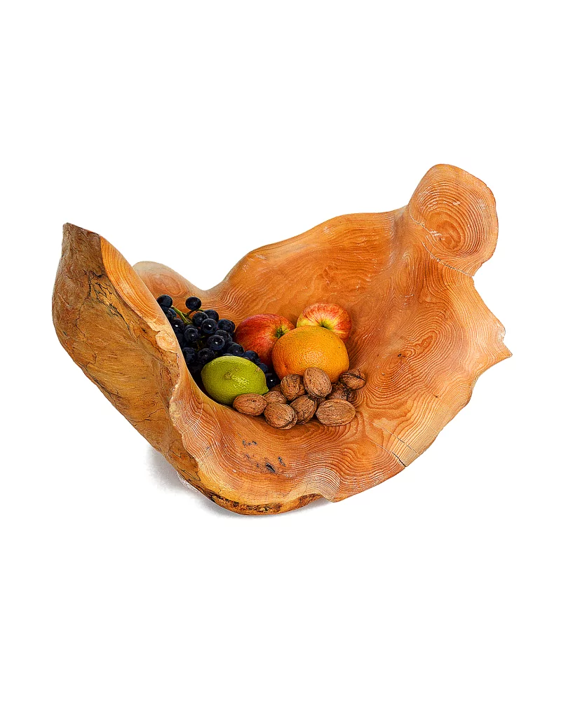 Früchte-Schale & Deko-Schale Manta - Fichte Holz mit Deko