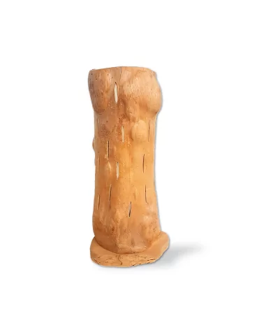 Stehlampe aus Alpthaler Holz mit Rückwand und LED-Leuchte - ausgeschaltet 2. Bild