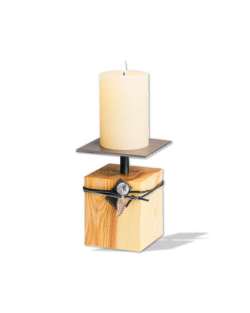 Kerzenständer Esche Holz - Ida mit Kerze