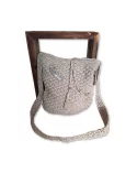 Tasche gehäckelt - beige Front