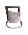 Tasche gehäckelt - beige Front