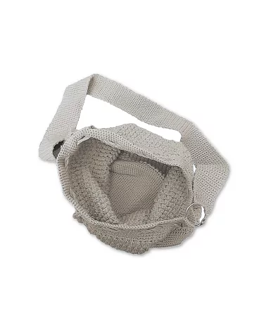 Tasche gehäckelt - beige von innen