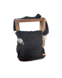 Tasche gehäckelt 28x24 - Schwarz Front
