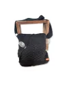 Tasche gehäckelt 28x24 - Schwarz Front