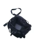 Tasche gehäckelt 28x24 - Schwarz innen