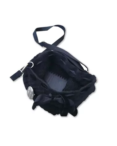 Tasche gehäckelt 28x24 - Schwarz innen