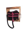 Tasche gehäckelt - Schwarz-pink