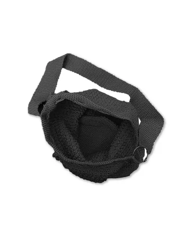 Tasche gehäckelt - Schwarz-rot innen