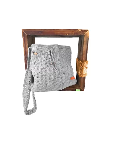 Tasche gehäckelt - Grau