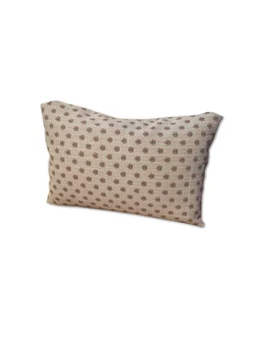 Überzug & Kissen Baumwolle - Blumenmuster auf meliertem Ecru 30 x 50