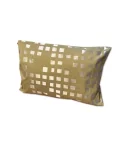 VEdel Überzug & Kissen Viscose - Pop - silberne Vierecke auf senfgelb 30 x 50